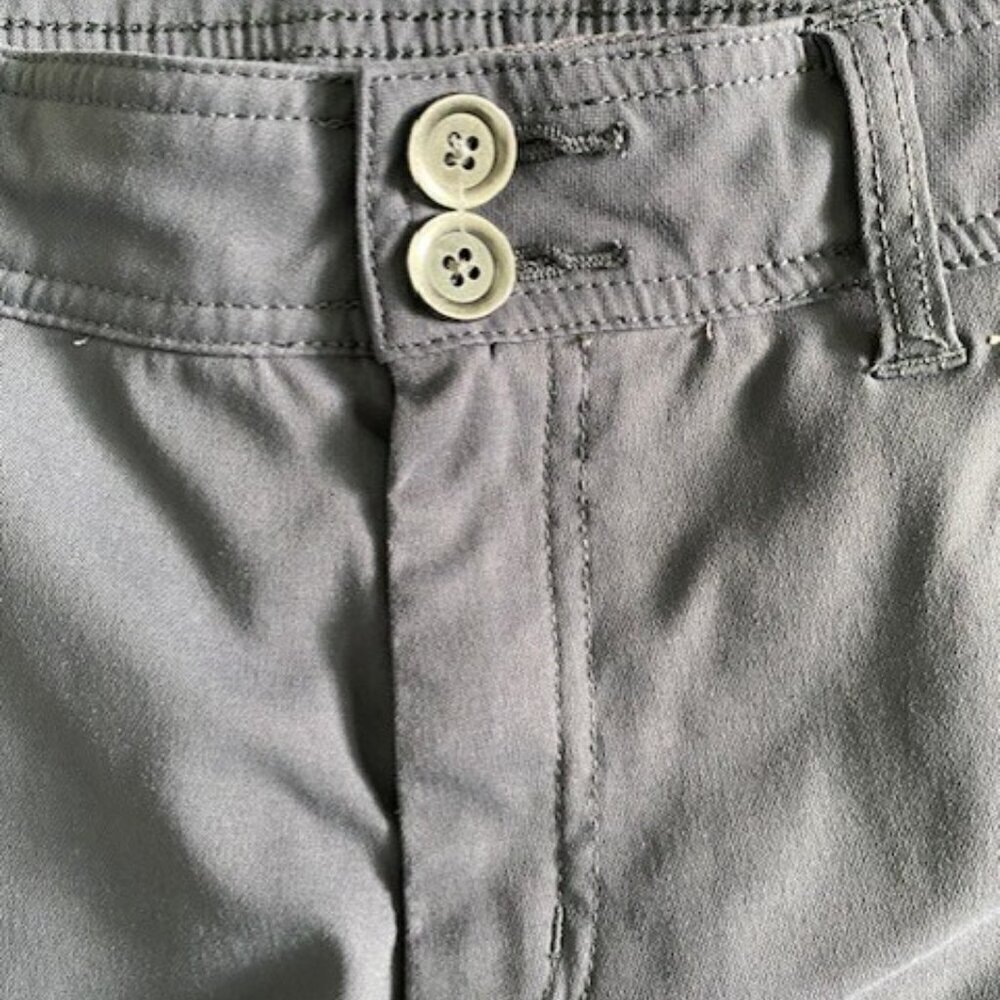 PRANA Halle Convertible Coal Grey/Gray Roll-up Pants 12 SHORT - Picture 8 of 16